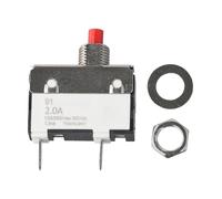 Interrupteur thermique à réinitialisation manuelle 2 A pour disjoncteur CC Protection contre les surintensités et les surcharges avec 125/250 VAC 50 VDC évaluation cuivre construction pour un contrôle