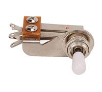 Interrupteur Toggle en L 3 Voies, Sélecteur de Micros pour Guitare Électrique, Pièces de Remplacement - Contrôle des Tons Précis, Matériau Métallique Résistant, Installation Faci (chapeau blanc)