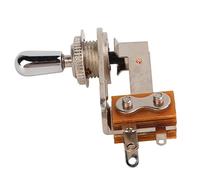 Interrupteur Toggle en L 3 Voies, Sélecteur de Micros pour Guitare Électrique, Pièces de Remplacement - Contrôle des Tons Précis, Matériau Métallique Résistant, Installation Faci (chapeau d'argent)