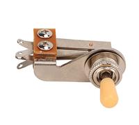 Interrupteur Toggle en L 3 Voies, Sélecteur de Micros pour Guitare Électrique, Pièces de Remplacement - Contrôle des Tons Précis, Matériau Métallique Résistant, Installation Faci (chapeau jaune crème)