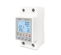 Interrupteur TOMPD-63 Disjoncteur 63A Compteur d'énergie Minuterie de mesure avec protection contre la tension, le courant et les fuites(With backlight)