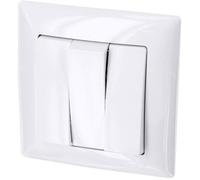 Interrupteur Triple Encastré - 1 Unité - ABS Et Acier - Rocker Manuel - IP20 Pour Pièce Sèche - Blanc Pur 82x82mm