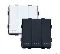 Interrupteur Triple Modern Noir