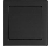 Interrupteur unipolaire 7x7cm Interrupteur unipolaire à encastrer Noir mat