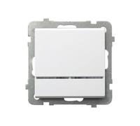 Interrupteur unipolaire avec rétro-éclairage orange blanc Ospel Sonata ŁP-1RS/m/00