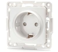 Interrupteur unipolaire blanc, design allemand, compatible avec les installations électriques, idéal pour le contrôle de l'éclairage dans les maisons.