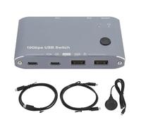 Interrupteur USB 3.0, Ordinateur USB Switcher 2 Partagez 4 Ports USB, Transfert de Données de 10 Gbit/S, Sépreneur de Commutateur USB Switch USB pour Le Clavier PC pour