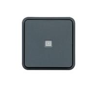 Interrupteur va-et-vient Cubyko à voyant lumineux - composable - IP55 - gris