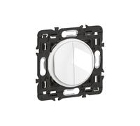 Legrand Interrupteur double ou va-et-vient 10 A – Commande d'éclairage complète – Blanc