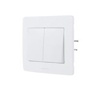 Interrupteur va et vient double DEBFLEX DIAM2 blanc