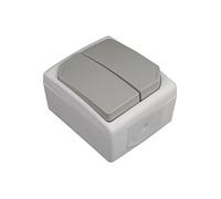 Zenitech Interrupteur va et Vient Double étanche 10A - Gris