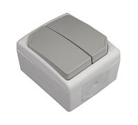 Zenitech Interrupteur va et Vient Double étanche 10A - Gris