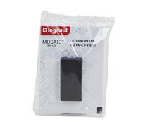 Interrupteur va-et-vient Easy-Led 10A 1 module Mosaic à composer - Noir mat