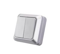 Interrupteur va et vient,interrupteur mural Argent 2 voie,interrupteur mécanique mural 86 mm, interrupteur standard 10 Amp, 250 V