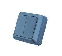 Interrupteur va et vient,interrupteur mural Bleu 2 voie,interrupteur mécanique mural 86 mm, interrupteur standard 10 Amp, 250 V