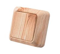 Interrupteur va et vient,interrupteur mural Grain de bois blanc 1 voie,interrupteur mécanique mural 86 mm, interrupteur standard 10 Amp, 250 V