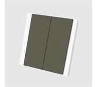 Interrupteur Va Et Vient, Interrupteur Mural Interrupteur marche/arrêt ignifuge à 2 boutons, 1 voie, panneau en plastique classique encastré au mur(B)