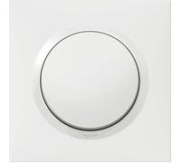 Legrand Interrupteur va-et-vient Dooxie One 10AX 250V~ Blanc 1 poste – plaque carrée blanche incluse