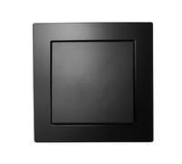 Interrupteur va-et-vient McPower Flair | 250 V~/10 A, encastré, IP44 | Design moderne | Installation facile | Construction de haute qualité (noir mat, bornes à vis)