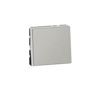 Legrand Interrupteur va-et-vient Mosaic 079211L 10AX 250V Easy-Led 2 modules Aluminium