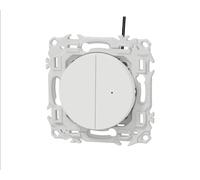 Double va-et-vient ou poussoir lumineux LED - 10 AX - Odace - S920273 - Schneider - Blanc craie