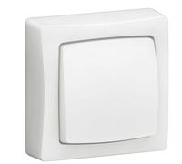 Interrupteur va-et-vient ou poussoir saillie complet blanc - LEGRAND - 086001L