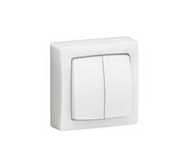Legrand Interrupteur 086020L pour va-et-vient ou bouton-poussoir 5 en 1 saillie complet