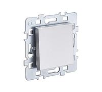 Interrupteur va et Vient - Prises electriques Standard - Prise Extra Plate - Prise Murale - Interrupteur va et Vient sans Fil - Prise Murale - Gamme Casual - Mécanisme BP + Cache alu + Support métal