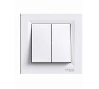 Interrupteur va-et-vient - SCHNEIDER ELECTRIC - ASFORA - Blanc - 2 boutons - Intérieur