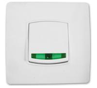 Interrupteur va & vient voyant vis+griffes Diwone Blanc