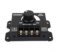 Interrupteur variateur 30 A LED Contrôleur pour bandes lumineuses 12 V 24 V Luminosité réglable Régulateur rotatif Alimentation CC Lumière monochrome