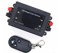 Interrupteur variateur LED à 3 boutons 12-24 V CC pour bandes lumineuses - Régulateur de luminosité sans fil avec boîtier en plastique noir pour camping-car et armoire