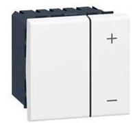 Interrupteur variateur pour ballast 1V à 10V Mosaic 2 modules avec neutre blanc blanc G