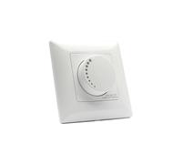 Interrupteur Variateur Rotatif pour Ampoules LED, Fluocompactes et Incandescentes à Intensité Variable de 5 à 300 W - Montage Encastré