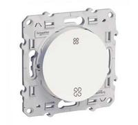 Schneider Electric - Odace, interrupteur VMC Blanc, sans position arrêt, à vis - S520233