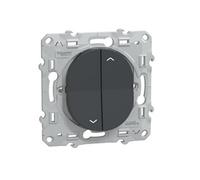 Schneider Electric - Interrupteur volet roulant 2 boutons 6A anthracite - Ovalis - Schneider anthracite G