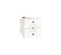 Schneider Electric Interrupteur volet-roulant Unica NU320818 3 touches 6A 2 mod Blanc méca seul