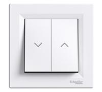 Interrupteur volet roulant auto - Schneider Asfora EPH1300521 - Blanc - Automatique - 10 A - 2300 W