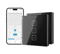 Interrupteur Volet Roulant Connecté 2 Pack 2,4 GHz Commande Vocale Alexa/Google Home Noir