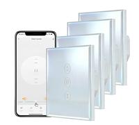 Interrupteur Volet Roulant Connecté, 4er-Pack WiFi Intelligent Interrupteur Connecté avec APP-Fernbedienung und Sprachsteuerungskompatibilität,compatible avec Alexa Echo, Google Assistant
