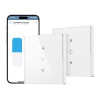 Interrupteur Volet Roulant Connecté Maxcio WiFi, Compatible HomeKit, Alexa, Commande Vocale (2 Packs)