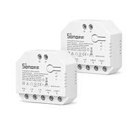 Interrupteur Volet Roulant Connecté, SONOFF DUALR3 2 Gang 2 Way Interrupteur Connecté WiFi Smart Switch avec Surveillance de l'Energie, Moteur mode, Compatible avec Alexa/Google Home/Siri, (2-Pack)