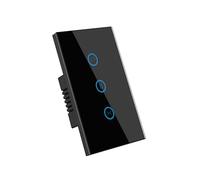 Interrupteur Volet Roulant Connecté, Standard Smart Home Life Interrupteur à rideau pour motorisé électrique Voleur Volet Control Commutateur Rideau Stores WiFi(Black Curtain Switch)