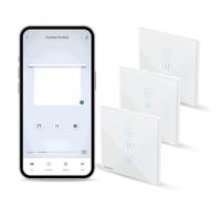 Interrupteur Volet Roulant, GreenSun Interrupteur Tactile pour Rideau de Fenêtre, Interrupteur Connecté WiFi, Compatible avec Alexa et Google Home, Contrôle APP Tuya/Smart Life, 3PCs