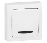 Interrupteur VV ou poussoir lumineux - appareillage saillie complet blanc LEGRAND