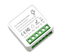 Interrupteur Wi-Fi intelligent 16 A avec compteur d'énergie, module WiFi encastré pour Alexa & pour Yandex, mesure la consommation d'énergie, contrôle à distance par application, calendrier, commande