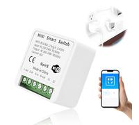 Interrupteur WIFI 2.4GHz Smart WiFi Switch Interrupteur Connecté Compatible avec Alexa/Tuya Smart Life Montage Encastré Dans le Socle Interrupteu Intelligent Voice Control with Alexa/Google Assistant