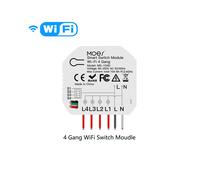 (Interrupteur WiFi 4 gangs)Module de commutateur WiFi intelligent Zigbee Moes Variateur de lumière Interrupteur