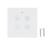 Interrupteur Wifi Ac 230V, Module Variateur Intelligent, Blanc 8,6x8,6x2,8cm - Contrôle Vocal et Télécommande, Compatible Domotique Maison