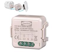 Interrupteur WiFi Alexa, inverseur wifi Smart life tuya app minuterie commutateur mini bobine fonctionne en parallèle avec interrupteur mural original, récepteur à relais Aucun hub nécessaire